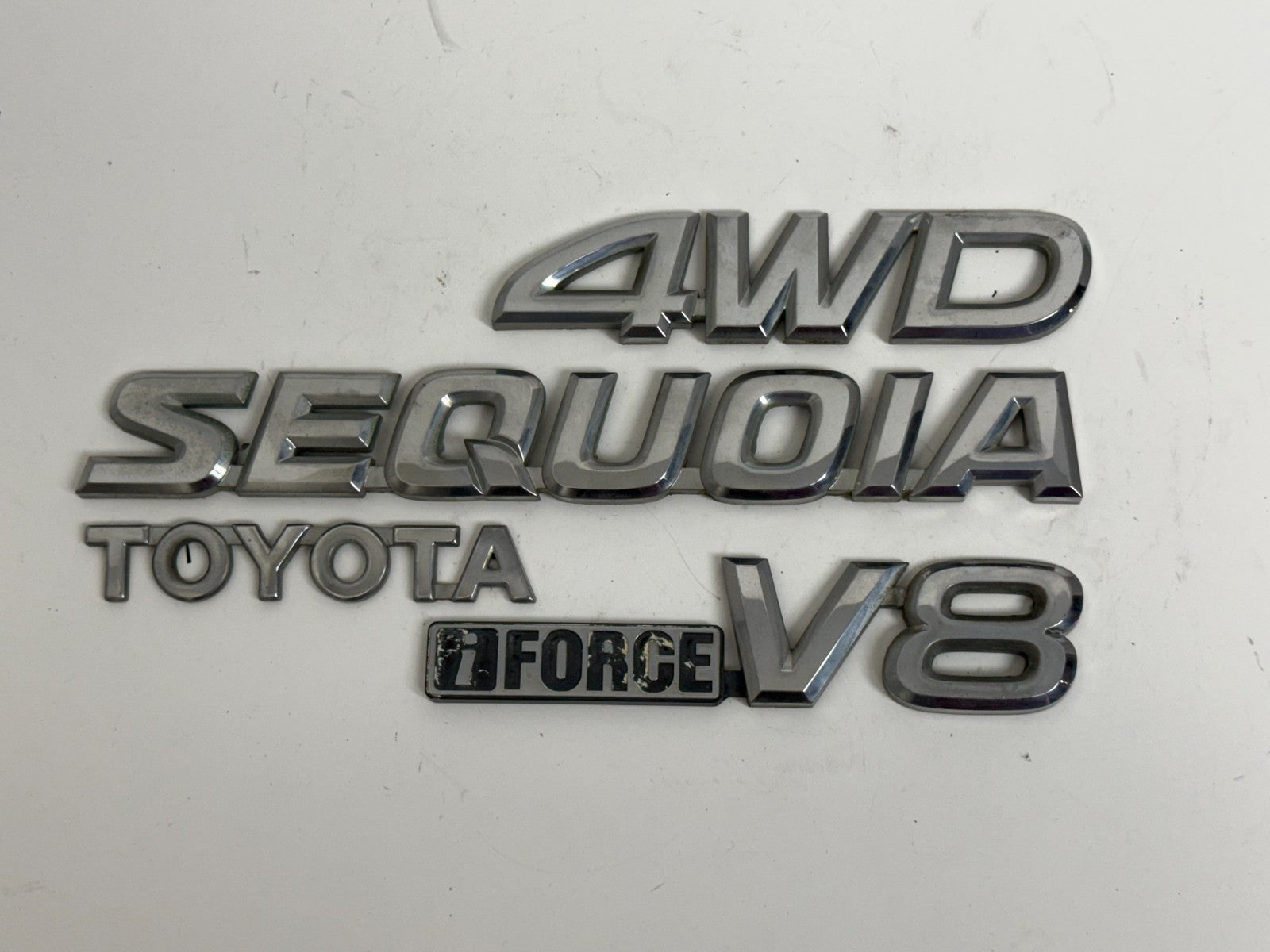2001-2007 TOYOTA SEQUOIA iFORCE V8 4WD OEM REAR EMBLEM SET 75443-34010