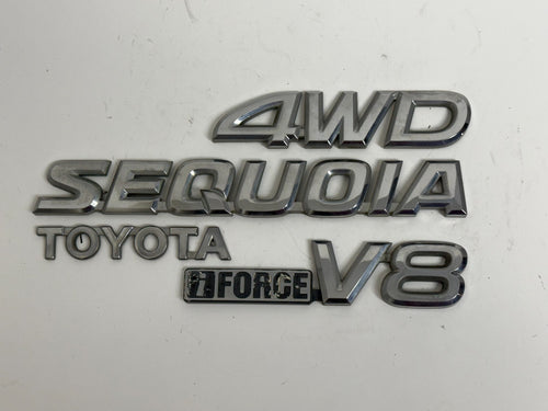2001-2007 TOYOTA SEQUOIA iFORCE V8 4WD OEM REAR EMBLEM SET 75443-34010