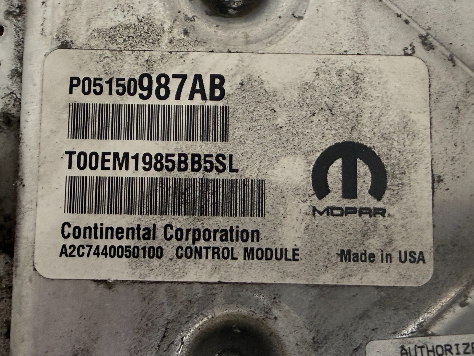 2015 Dodge Durango Jeep Grand Cherokee 3.6L PCM ECU ECM P68230007AC OEM