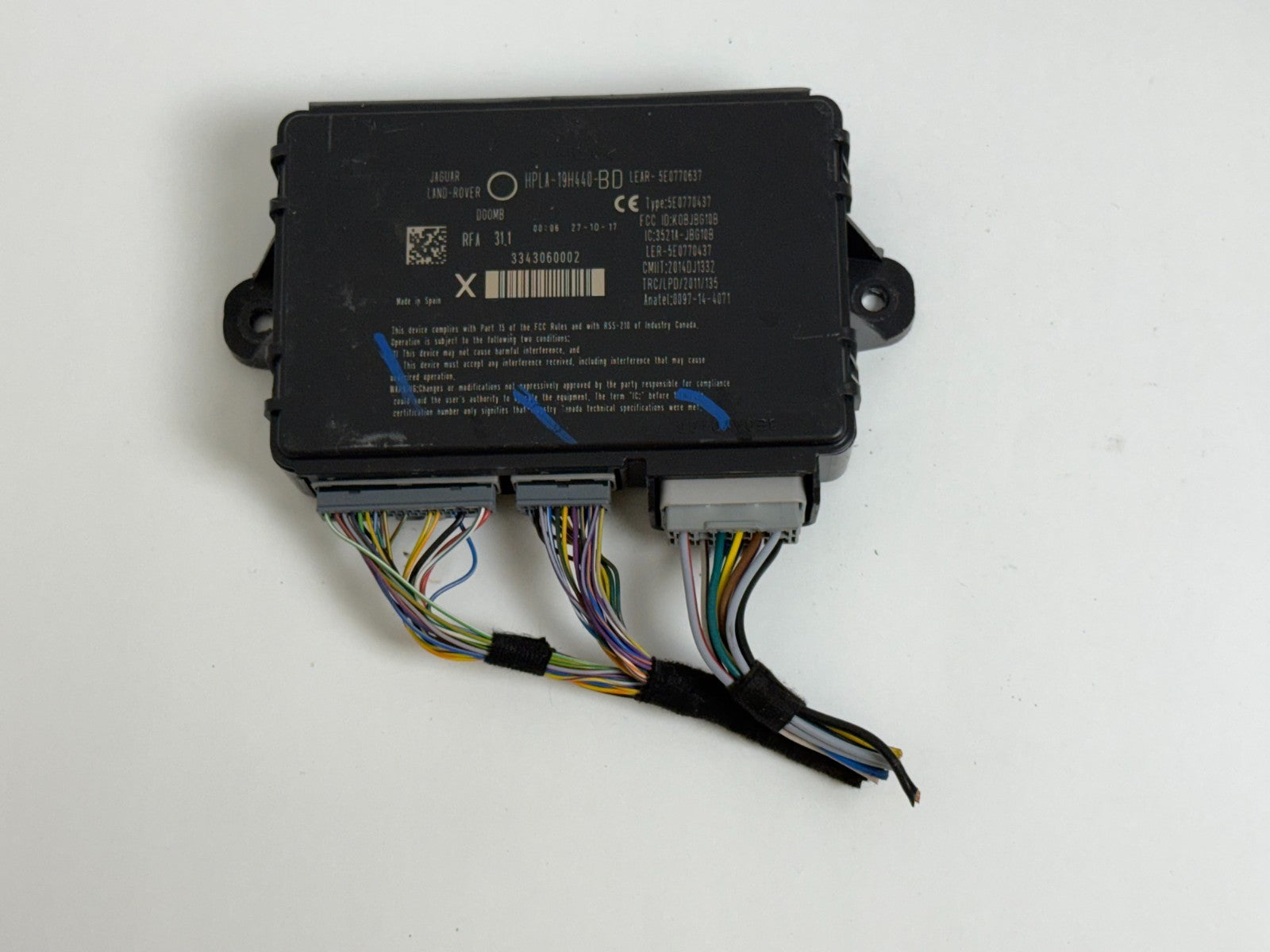 2017-2020 Jaguar Land Rover Keyless Entry RFA KVM Module HPLA19H440BD OEM