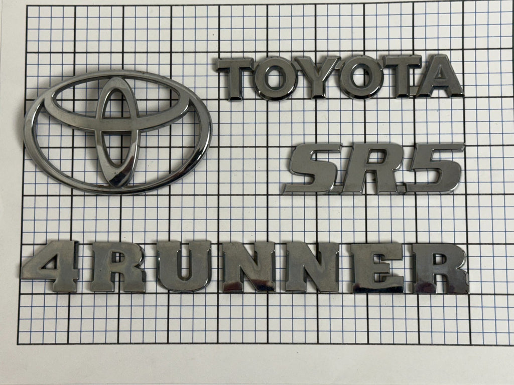 2003-2005 Toyota 4Runner SR5 OEM rear liftgate emblem set 75441-35020