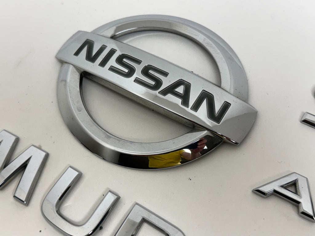 2009-2012 Nissan Murano SL AWD Rear Trunk Emblem Badge Set OEM 90894-1AA0A