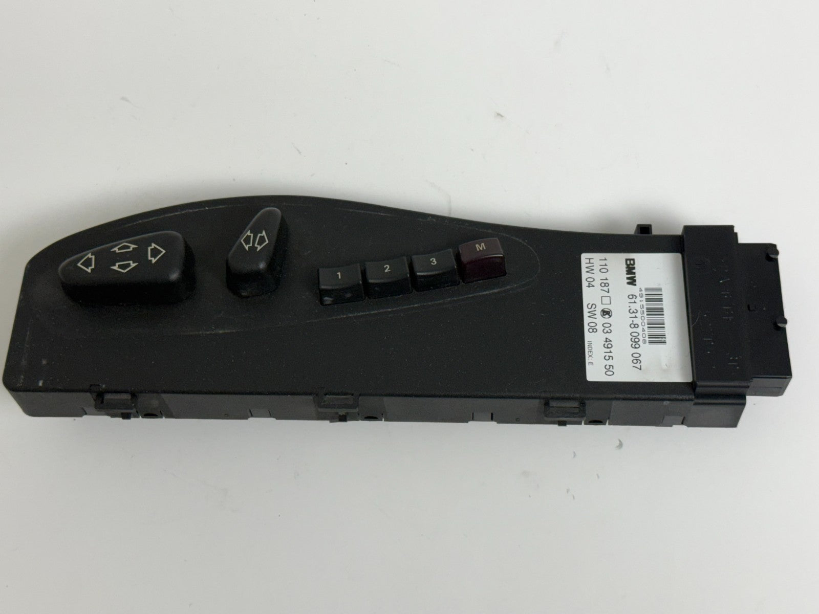 1999-2002 BMW Power Seat Switch Control 61318099067 Front Left OEM