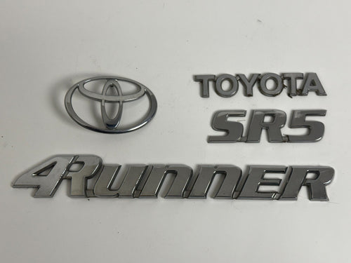 2001-2002 Toyota 4Runner SR5 OEM rear liftgate emblem set 75441-35010