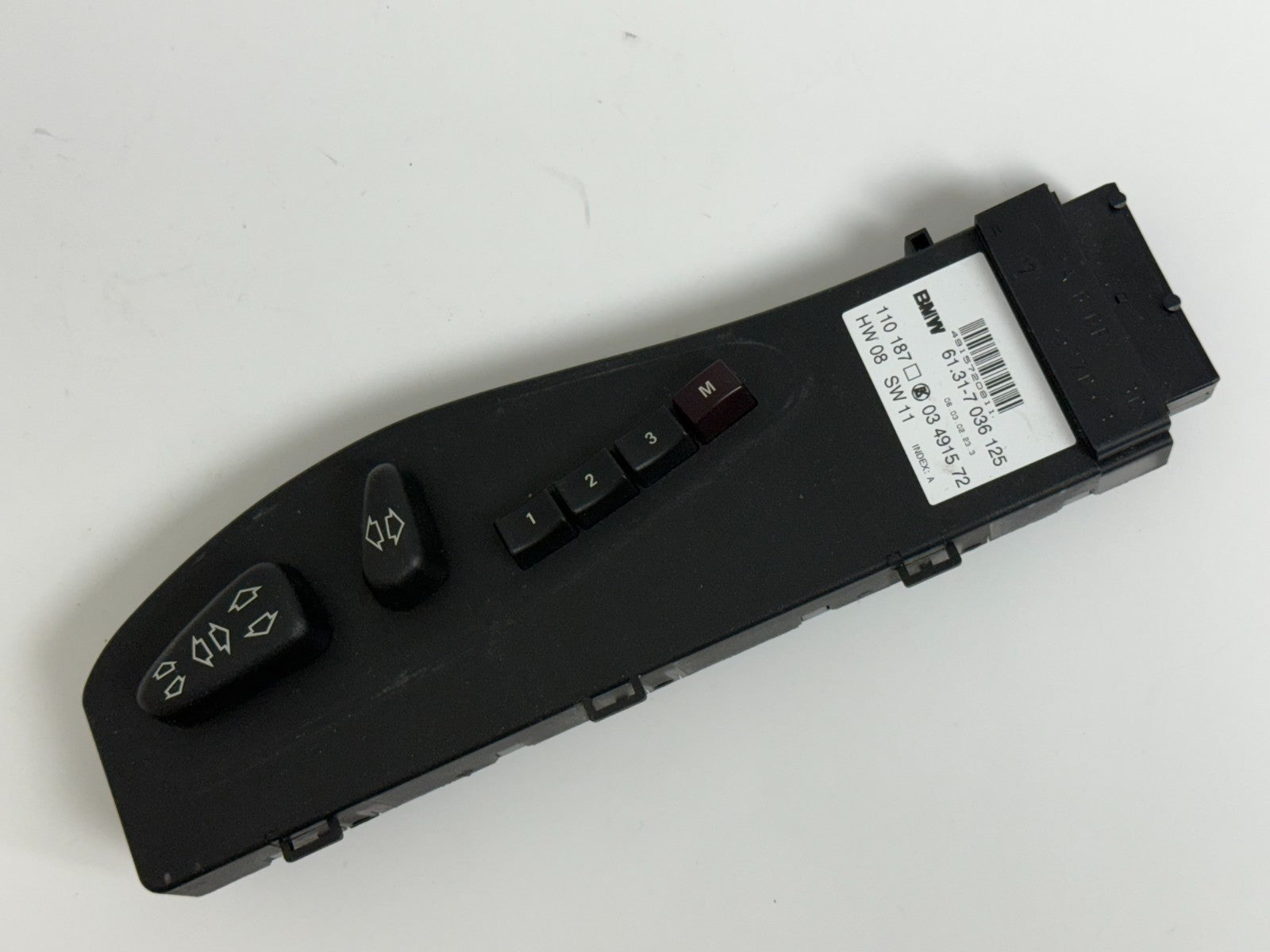 1999-2002 BMW E46 3 series Power Seat Switch Control 61317036125 Front Left OEM