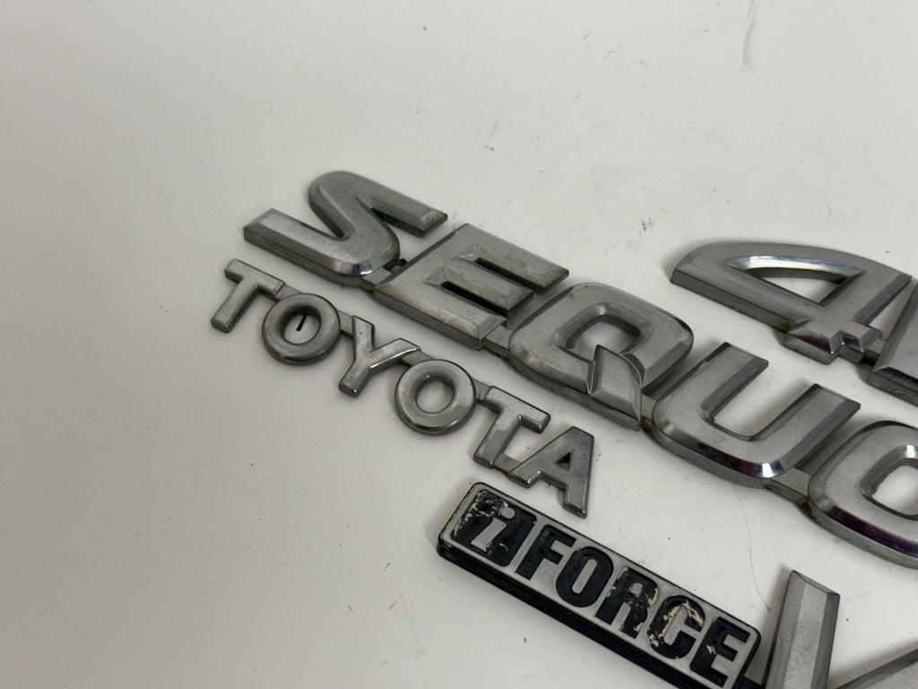 2001-2007 TOYOTA SEQUOIA iFORCE V8 4WD OEM REAR EMBLEM SET 75443-34010