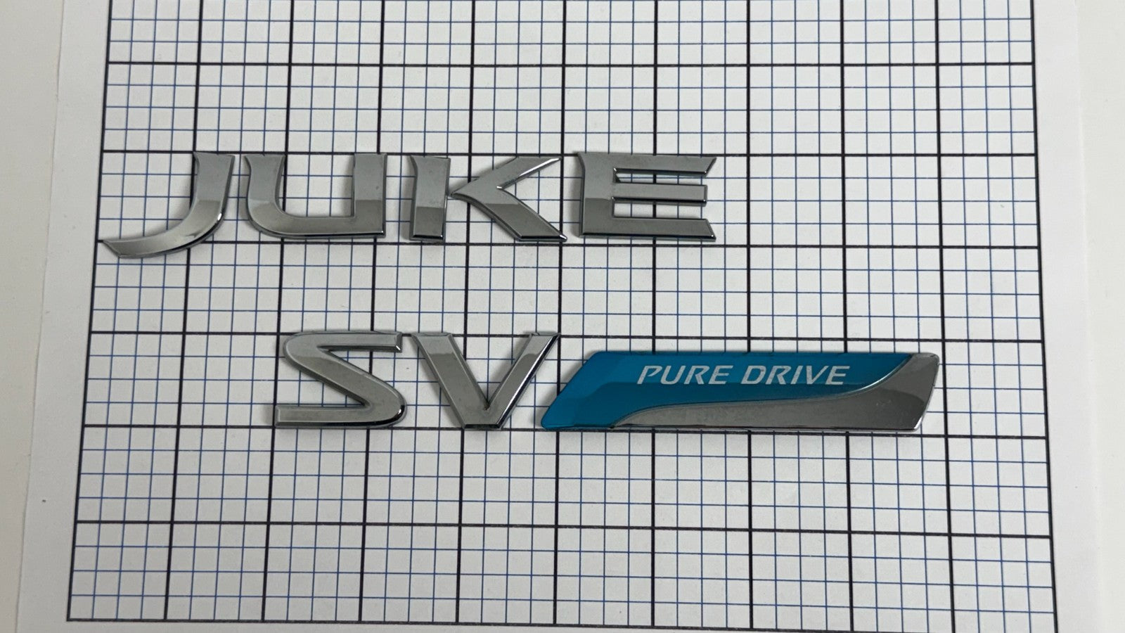 Nissan JUKE SV PURE DRIVE trunk liftgate emblem letters genuine  OEM