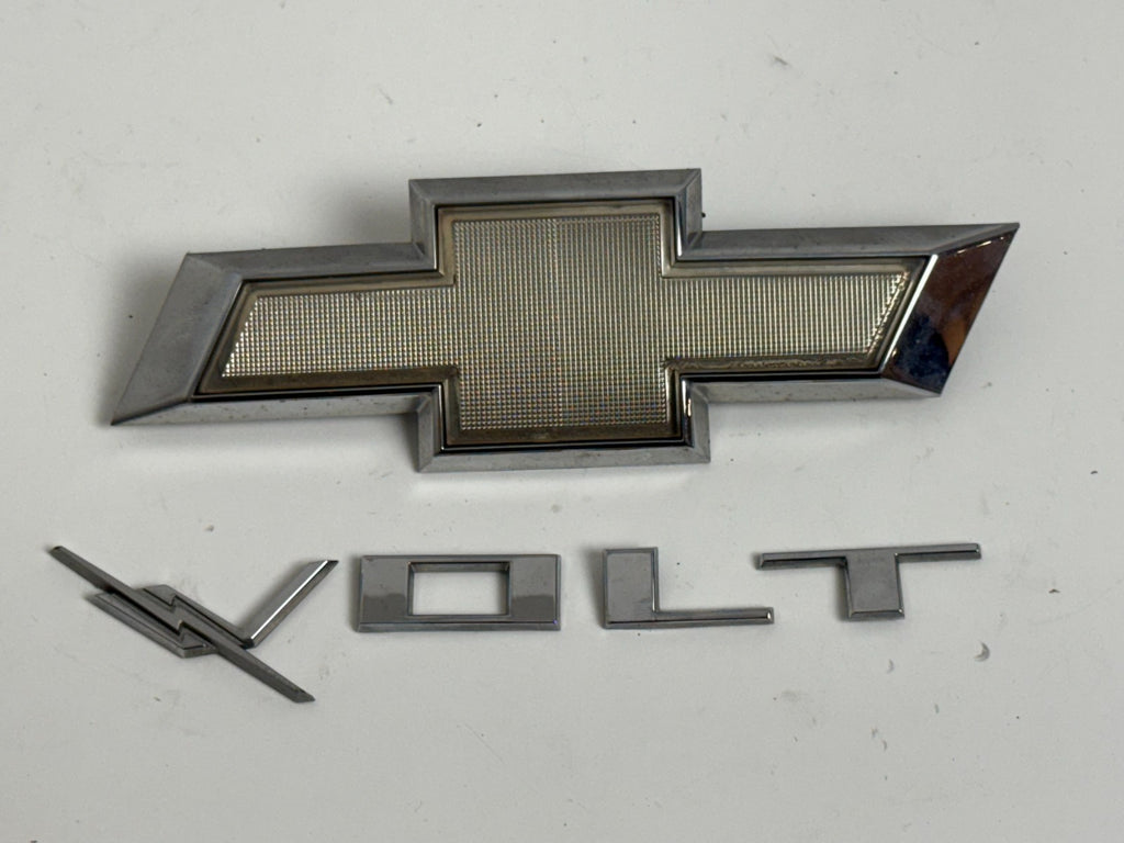 2011-2015 Chevrolet VOLT OEM rear trunk emblem bow tie badge set