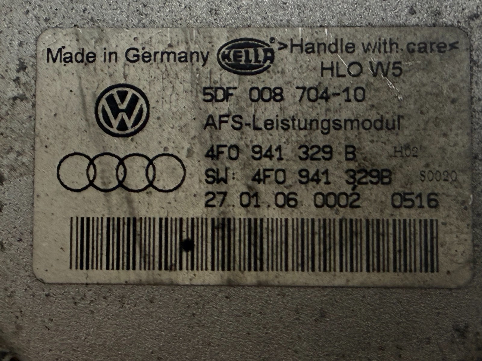 05-11 Audi A6 S6 C6 AFS Adaptive Xenon Headlight Control Module 4F0941329B OEM