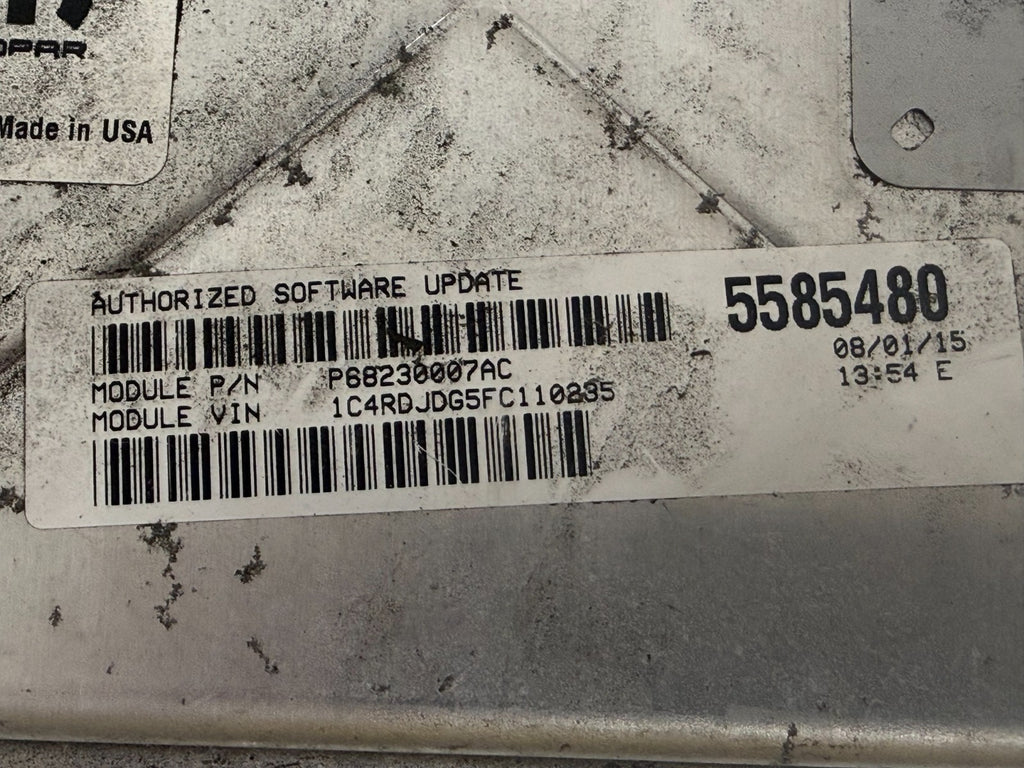 2015 Dodge Durango Jeep Grand Cherokee 3.6L PCM ECU ECM P68230007AC OEM