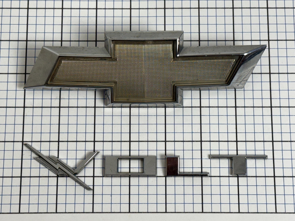 2011-2015 Chevrolet VOLT OEM rear trunk emblem bow tie badge set