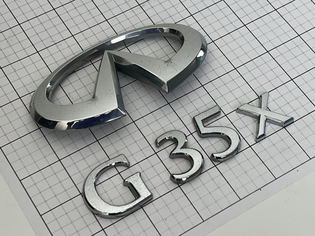 INFINITI G35x Sedan 03 - 06 Trunk Emblem Badge Logo Full Set