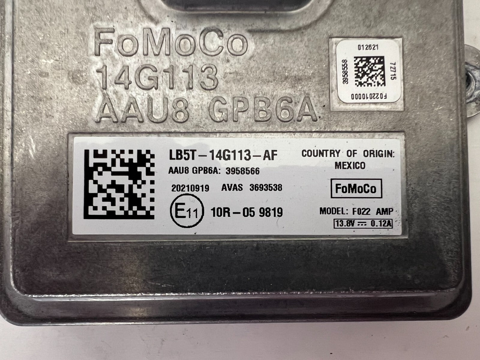 FORD Explorer 2020 Pedestrian Alert Control Module Lb5t-14g113-af