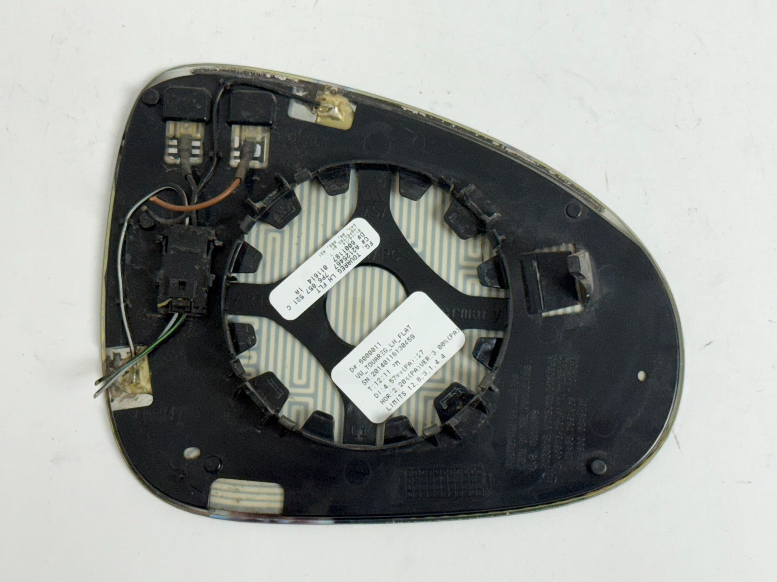 VW Touareg 2014 Left Heated Auto Dimming Mirror Glass 7p6857521c 11-18