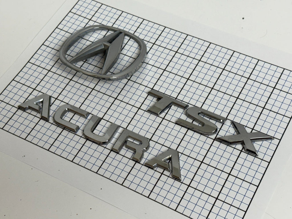 ACURA TSX 2009 2010 2011 2012 2013 14 Rear Trunk Emblem Badge Logo Full Set