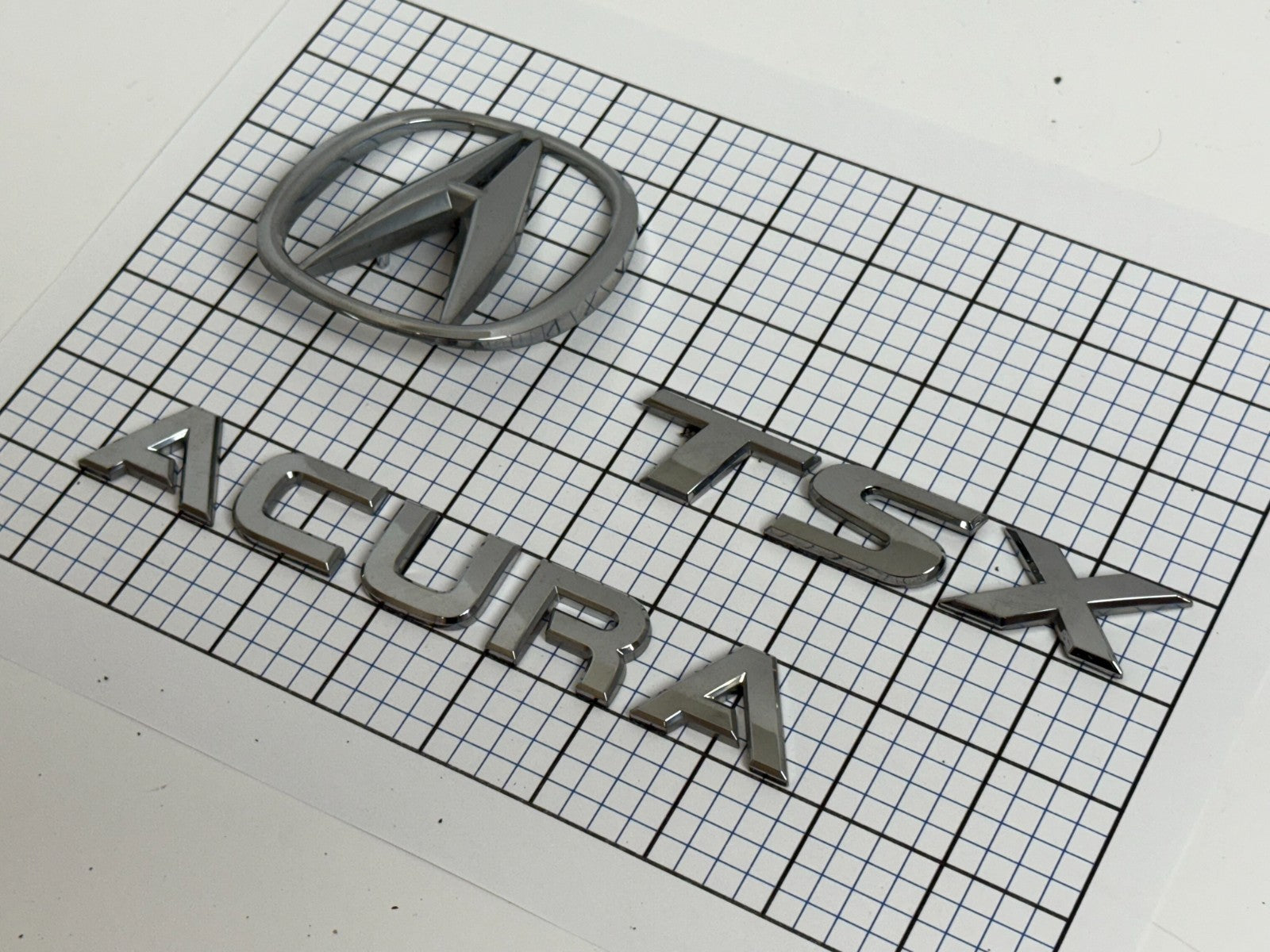 ACURA TSX 2009 2010 2011 2012 2013 14 Rear Trunk Emblem Badge Logo Full Set