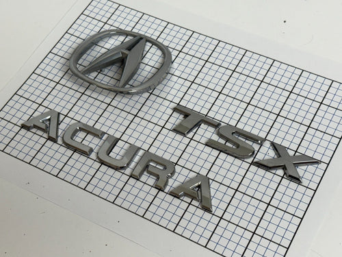 ACURA TSX 2009 2010 2011 2012 2013 14 Rear Trunk Emblem Badge Logo Full Set