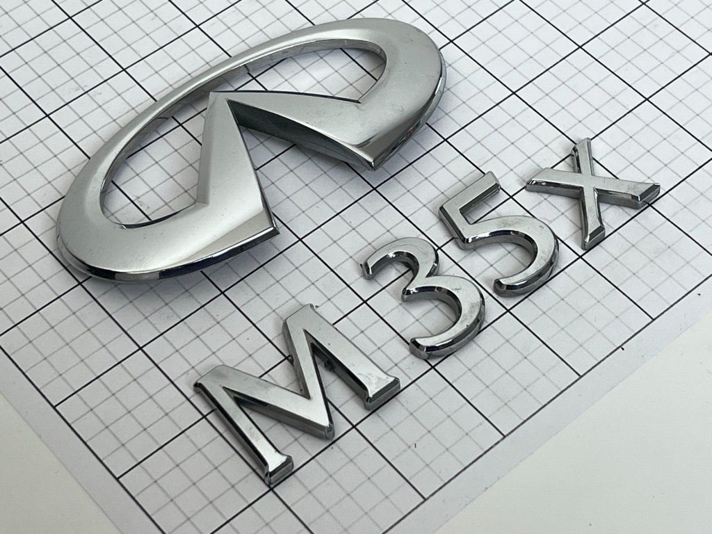 INFINITI M35x Sedan 06 - 10 Trunk Emblem Badge Logo Full Set