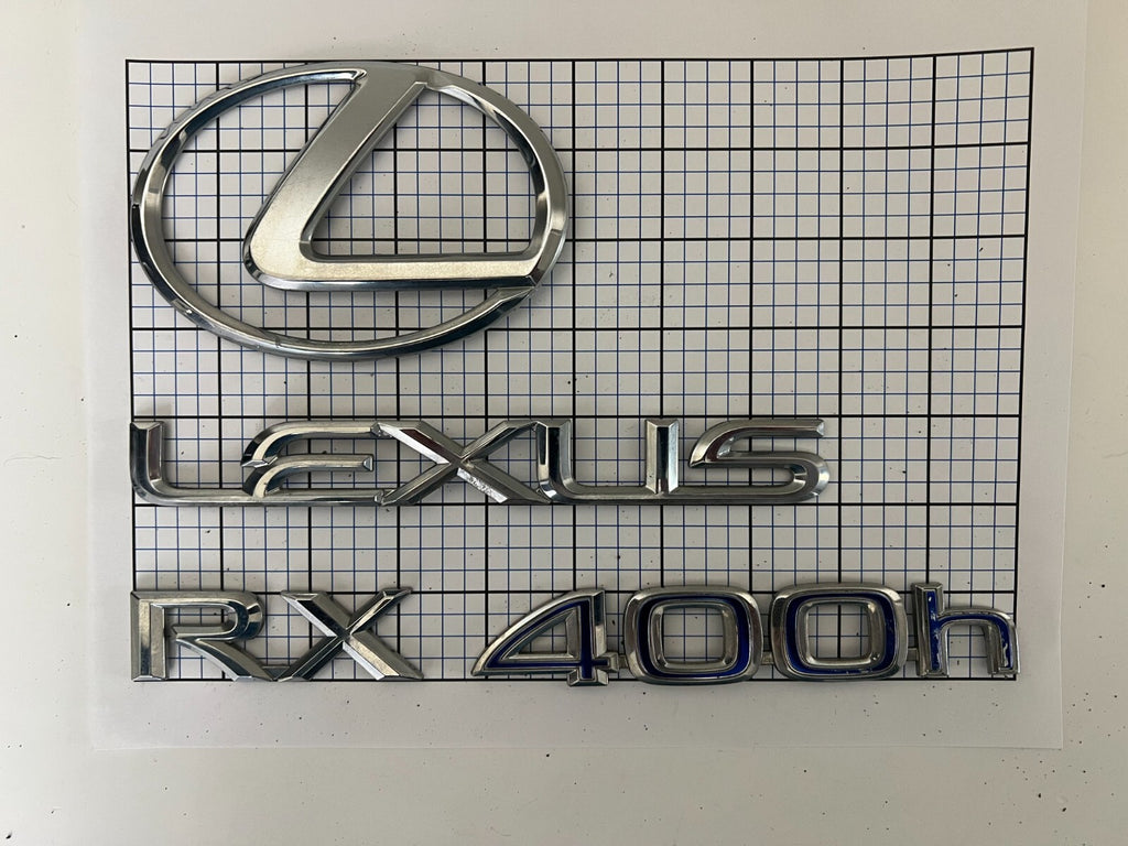 LEXUS Rx400h Blue 2006 - 2008 Rear Trunk Oval Emblem Logo Full Set