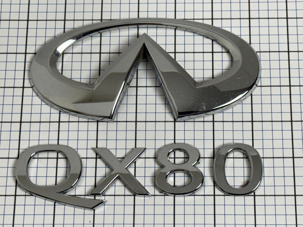 INFINITI Qx80 Trunk Emblem Badge Logo Full Set