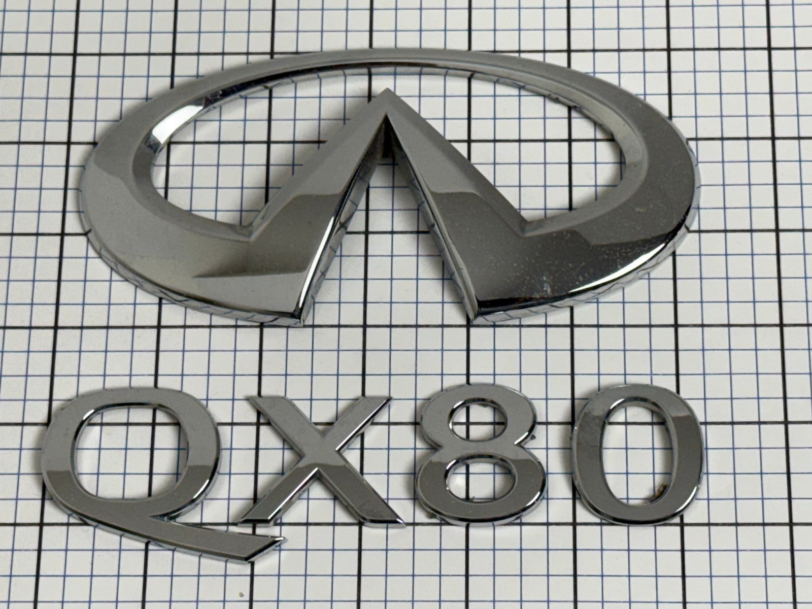 INFINITI Qx80 Trunk Emblem Badge Logo Full Set