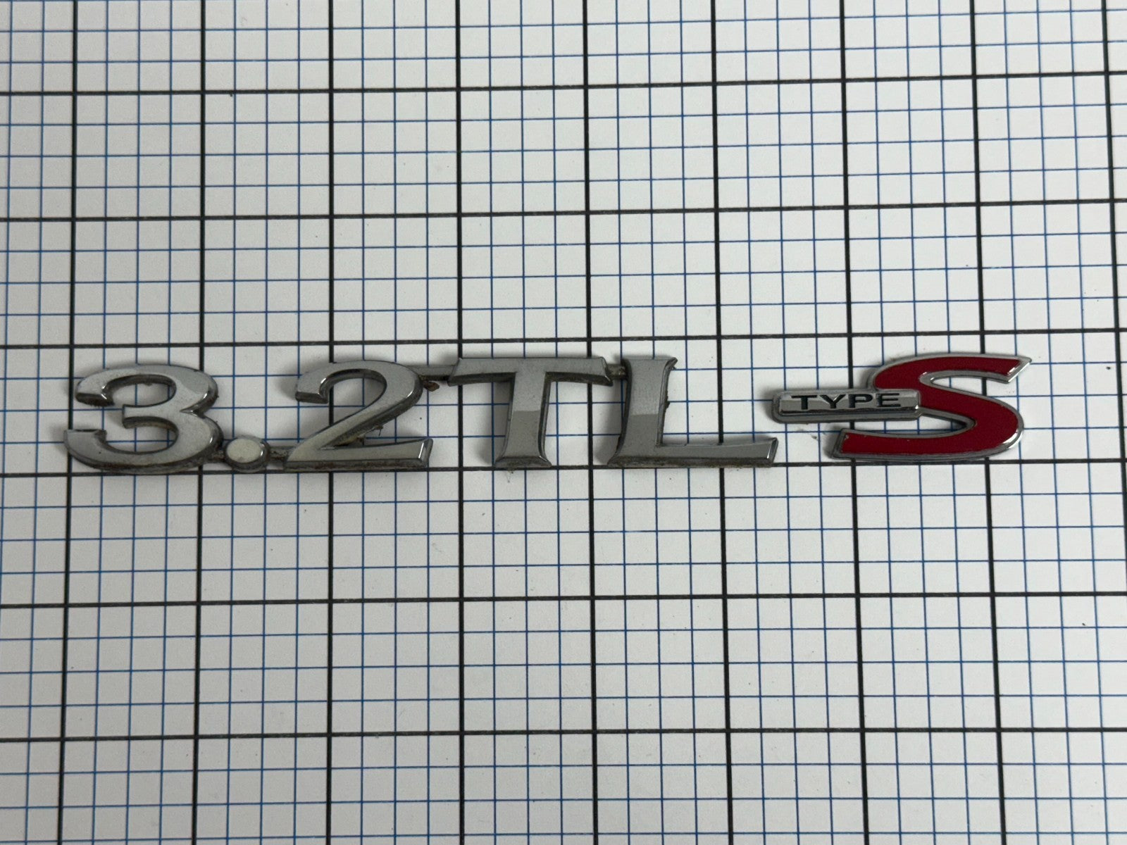 ACURA 3.2tl TYPE S 2000 - 2003 Rear Right 3.2tl "s" Logo Emblem