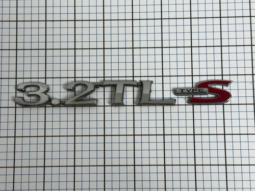 ACURA 3.2tl TYPE S 2000 - 2003 Rear Right 3.2tl "s" Logo Emblem
