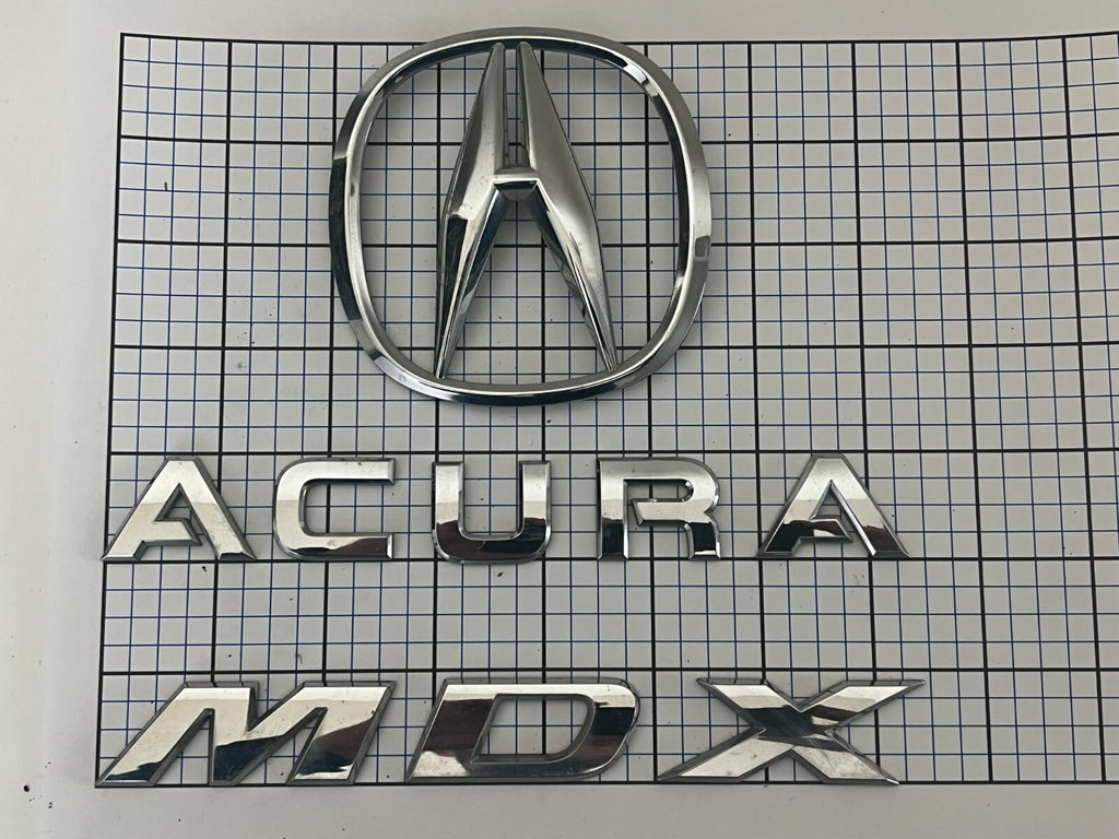 ACURA MDX 2007 2008 2009 2010 2012 Rear Trunk Emblem Badge Logo Full Set