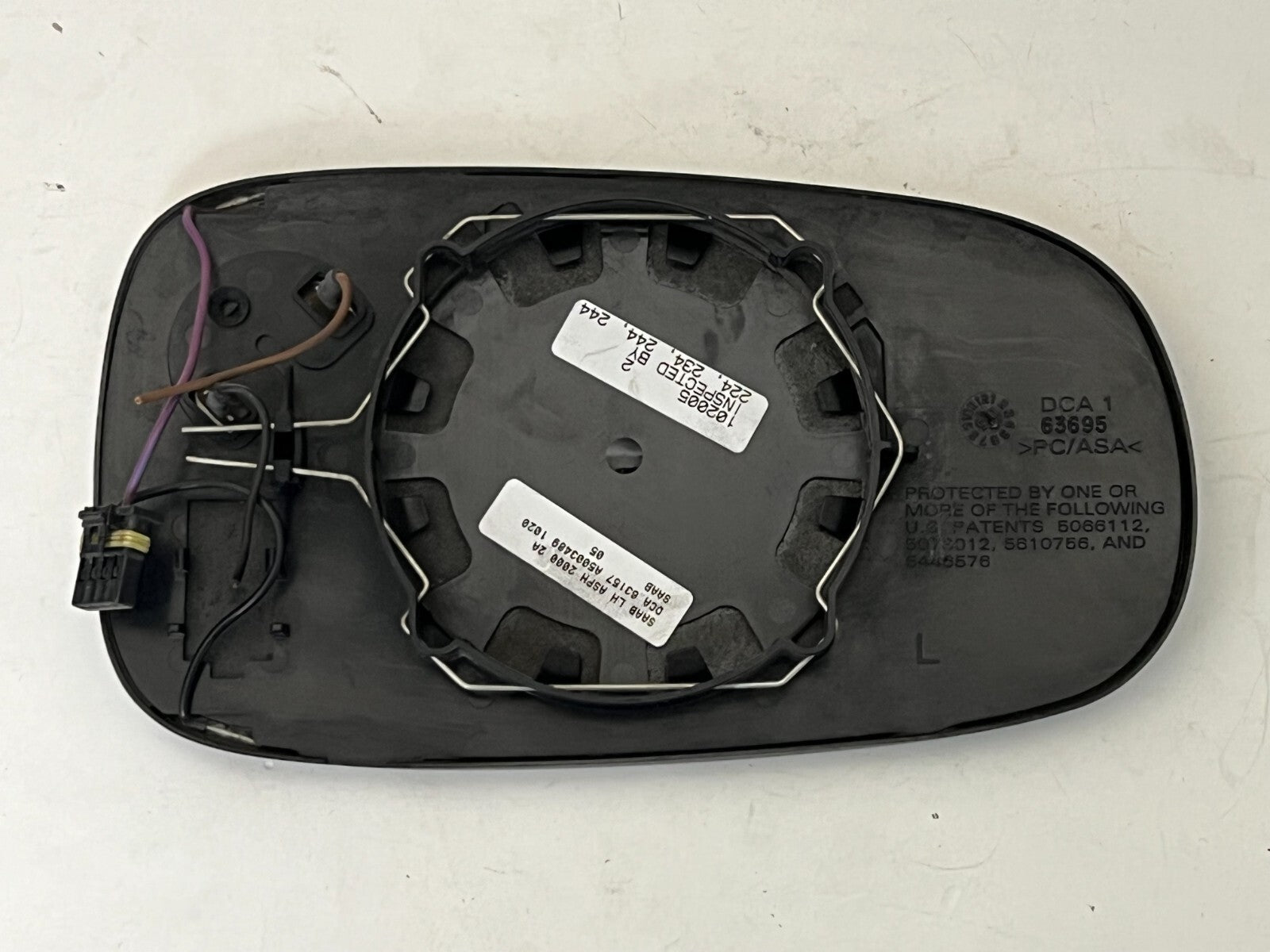 SAAB 9-5 2005 Driver Door Left Side Aspherical Heated Auto Dimming Mirror Glass