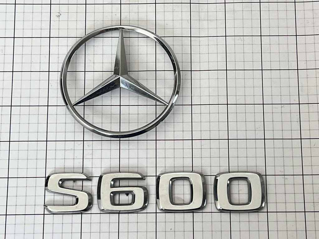 MERCEDES Benz W220 S600 Trunk Star Emblem Badge Logo Set