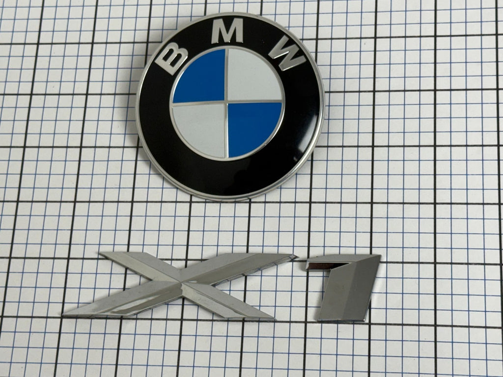 BMW X1 Trunk Emblem Bage Logo Full Set Used