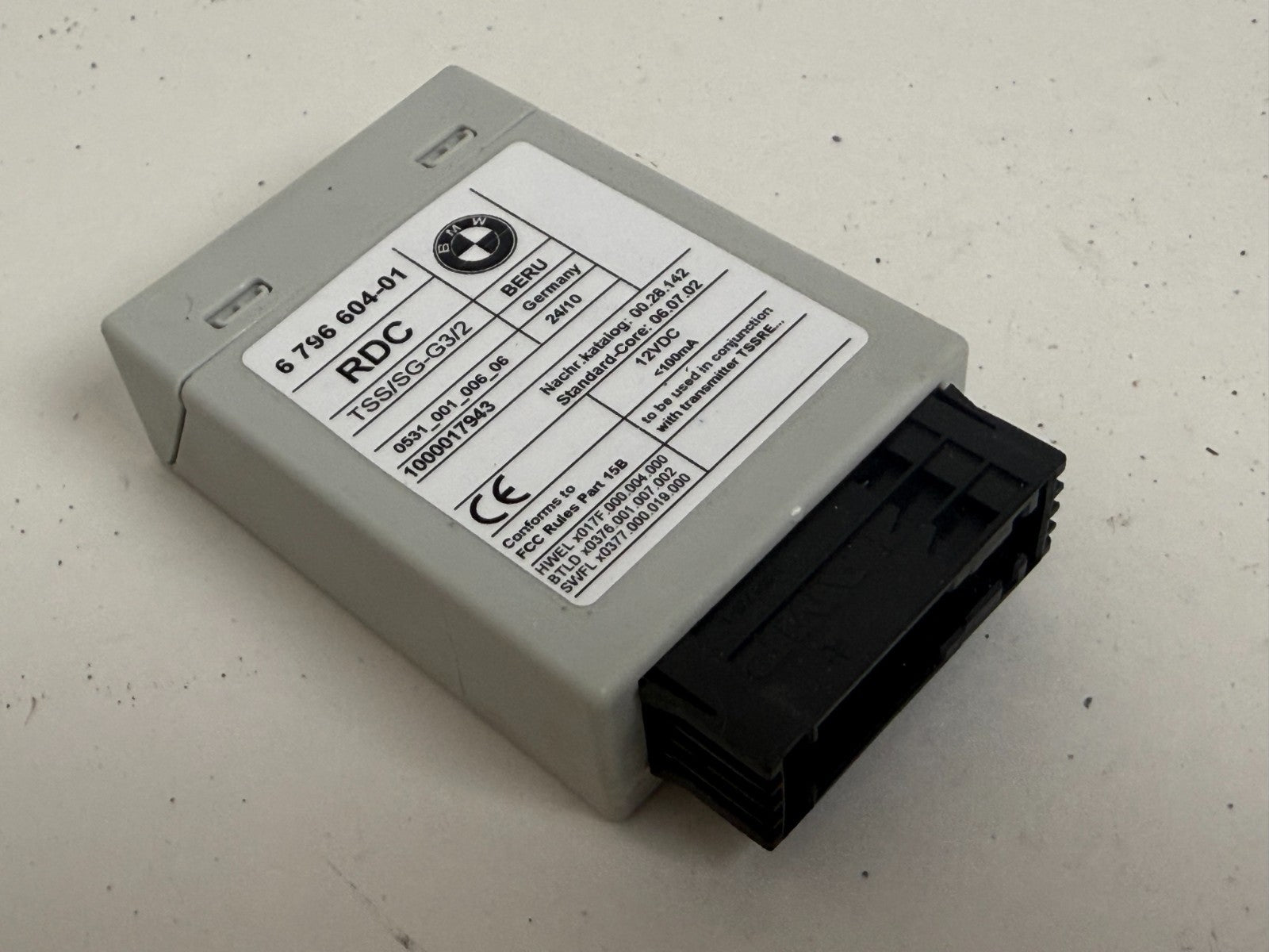 2010-2017 BMW 535i GT 550i GT F10 TIRE Pressure Monitor Control Module 6796604