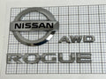 NISSAN Rogue AWD 2008-2013 Trunk Liftgate Emblem Set