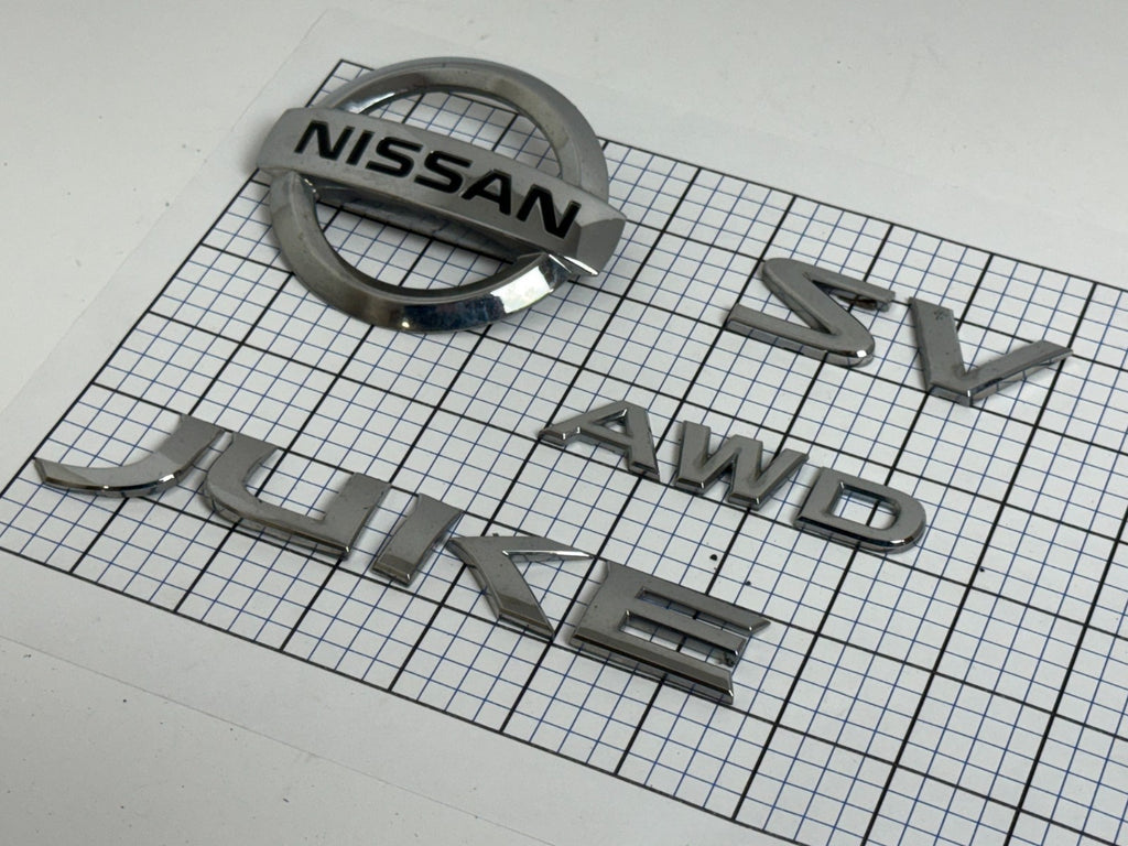NISSAN JUKE SV AWD Trunk Liftgate Emblem Full Set