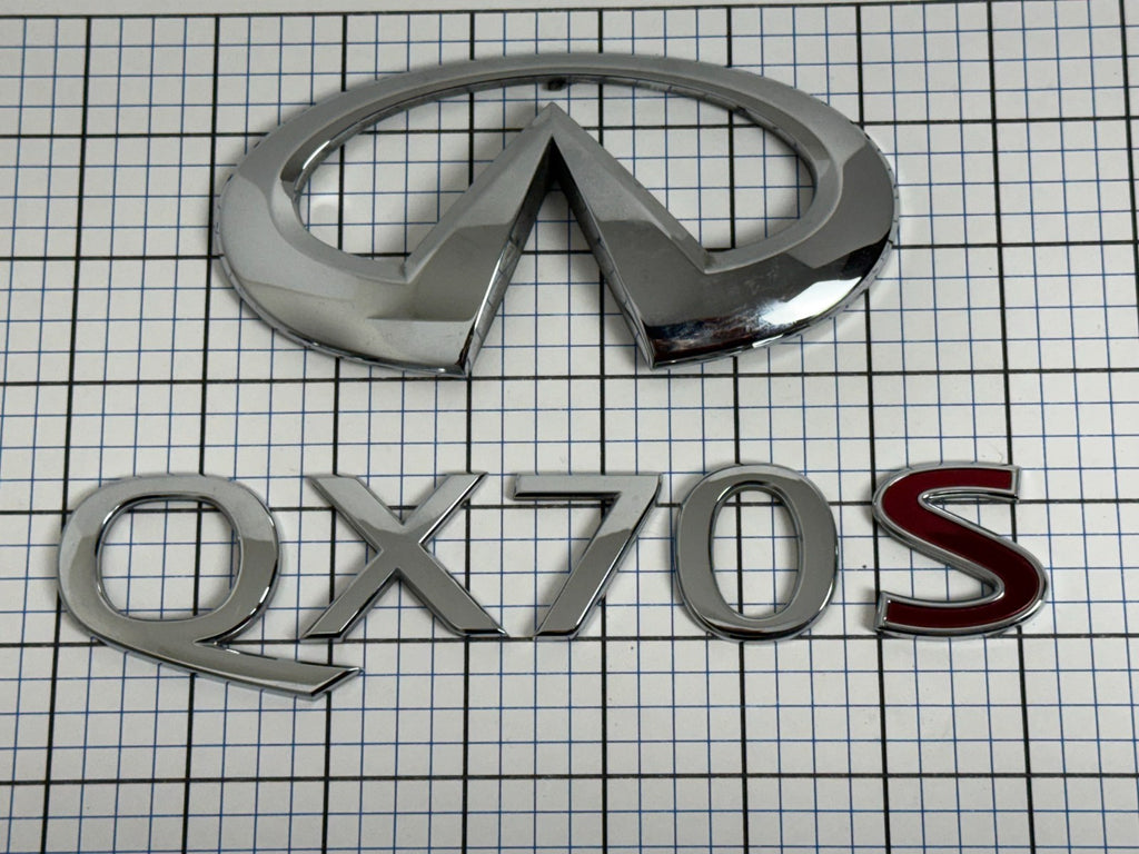 INFINITI Qx70s Trunk Emblem Badge Logo Full Set