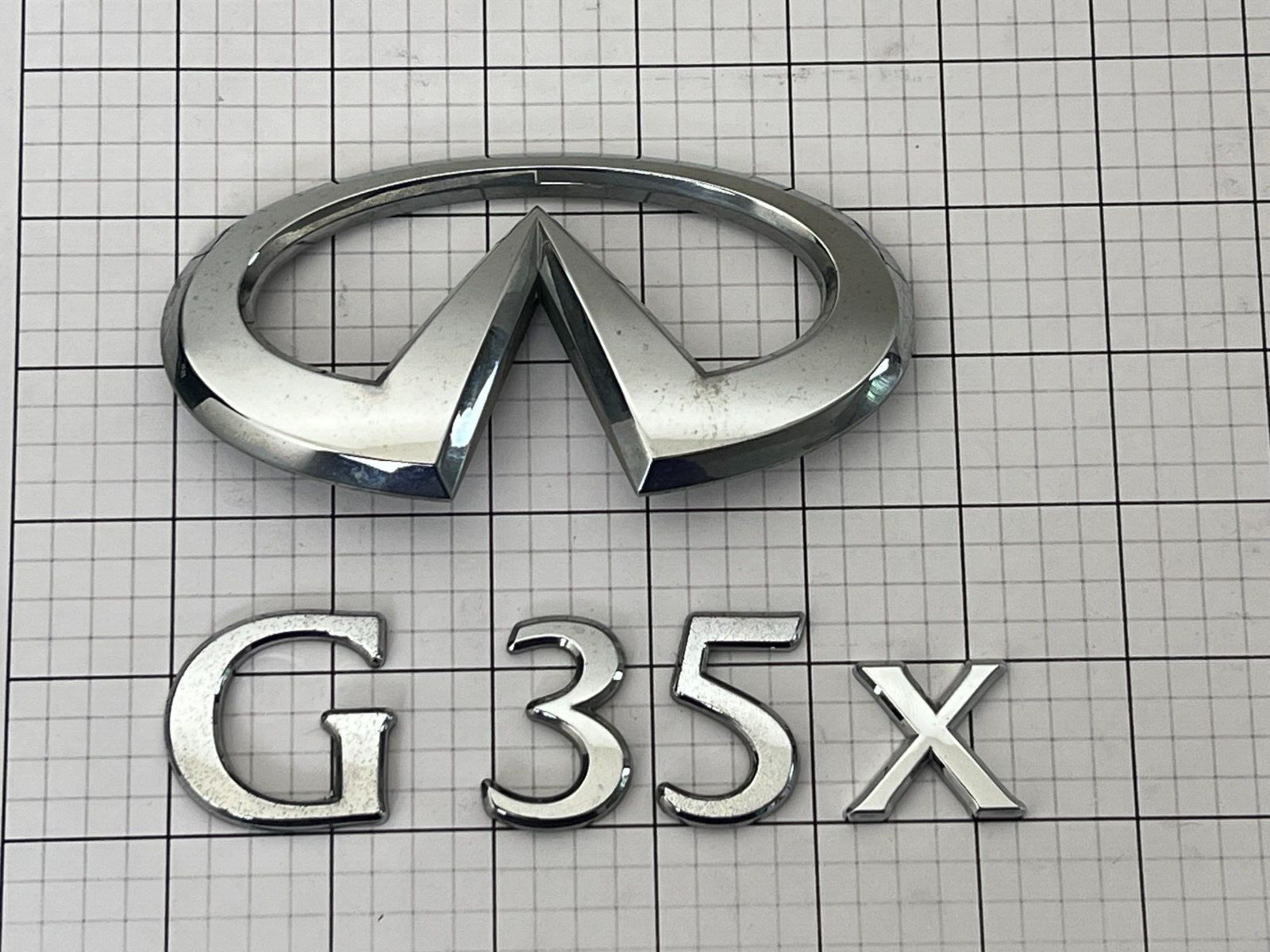 INFINITI G35x Sedan 03 - 06 Trunk Emblem Badge Logo Full Set