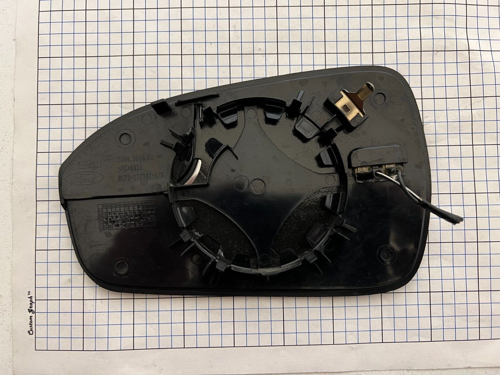 FORD Fusion 2015 Right Door Passenger Side Heated Blind Spot Mirror Glass