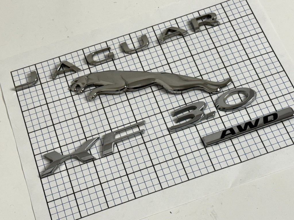 JAGUAR XF 3.0 AWD REAR Trunk Emblem FULL SET Leaping CAT Ex23-404d52-aa