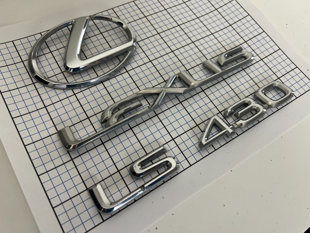 LEXUS Ls430 2001 2002 2003 Rear Trunk Emblem Logo Full Set LS 430
