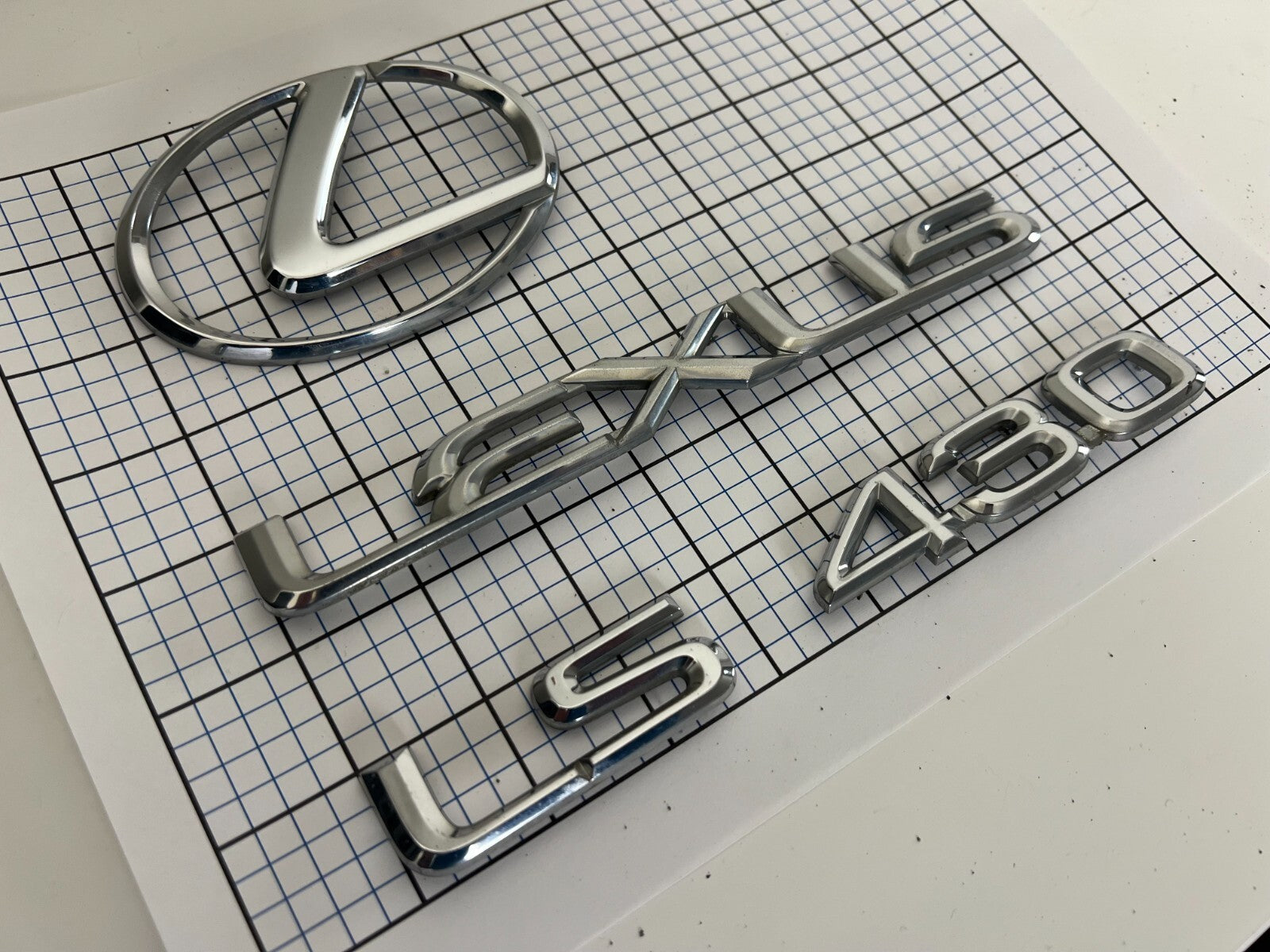 LEXUS Ls430 2001 2002 2003 Rear Trunk Emblem Logo Full Set LS 430