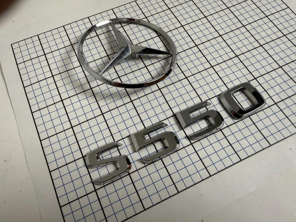 MERCEDES S-class S550 W221 2007 - 2013 Rear Trunk Star Emblem Logo Set