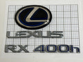 LEXUS Rx400h Blue 2006 - 2008 Rear Trunk Oval Emblem Logo Full Set