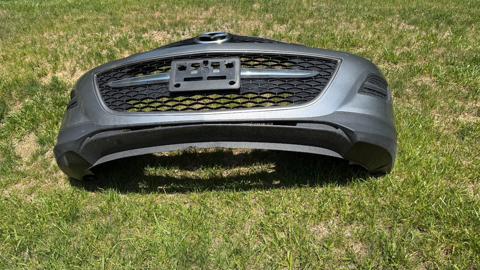 2010-2012 Mazda Cx-9 Front Bumper Shell Cover With Grilles And Foam Insert Gray