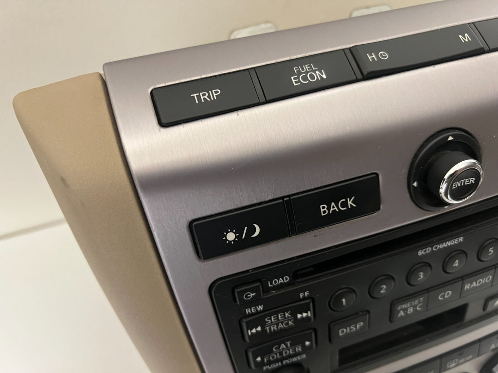 NISSAN Murano 2007 DASH Console Radio CD Changer BOSE Beige 28188-cc200