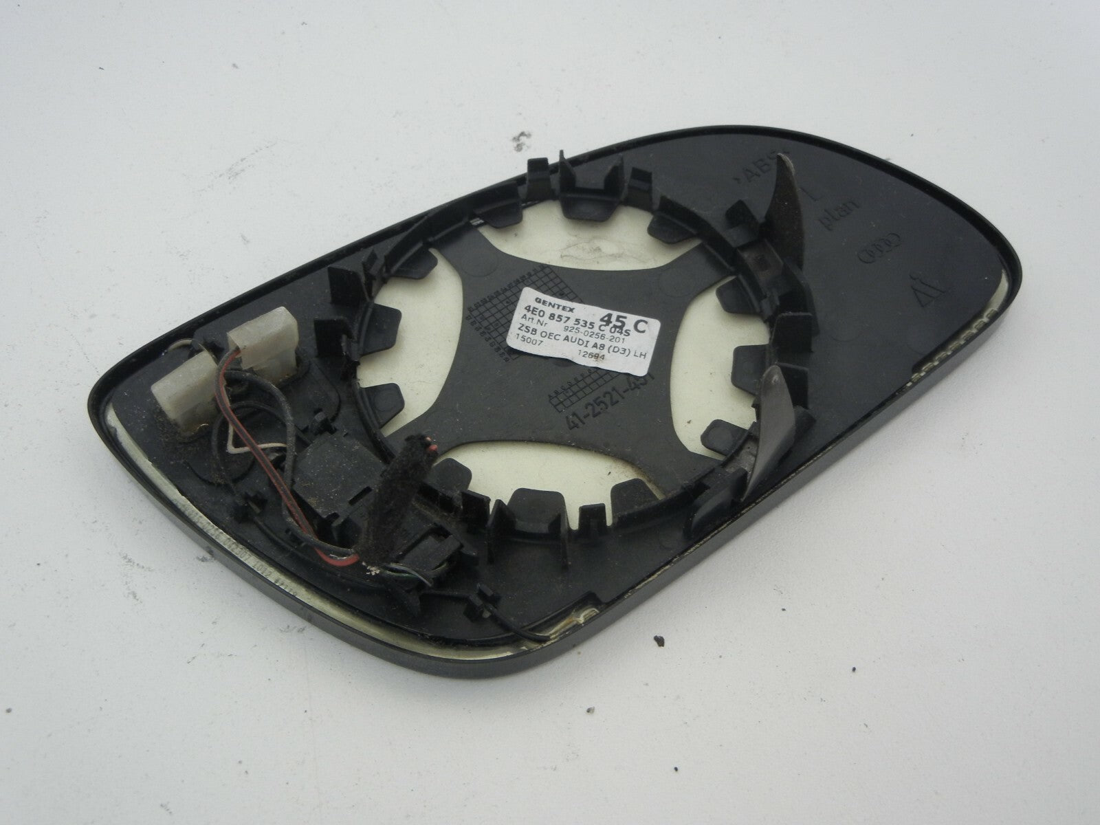 AUDI A8 LEFT Front DOOR Driver SIDE AUTO DIM Mirror Glass 2005 4e0857535 D3