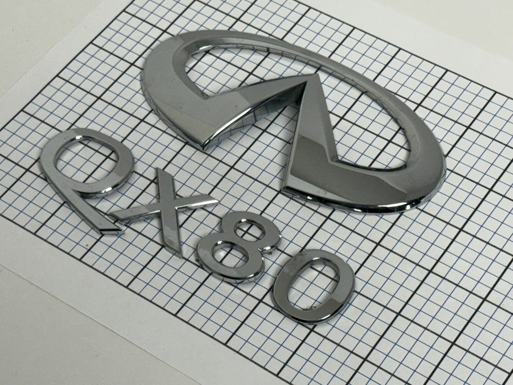 INFINITI Qx80 Trunk Emblem Badge Logo Full Set
