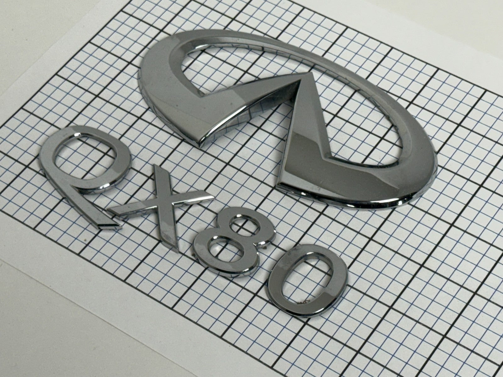 INFINITI Qx80 Trunk Emblem Badge Logo Full Set