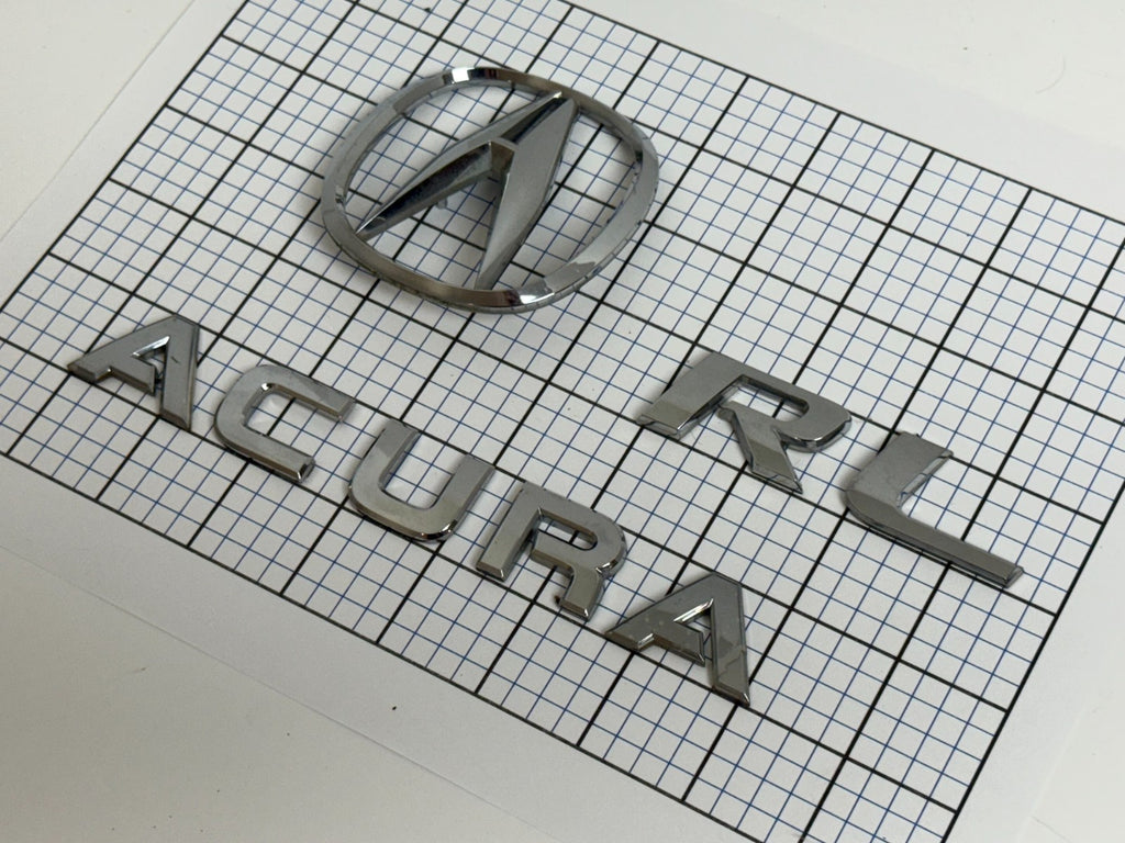 ACURA RL 2005 2006 2007 2008 Rear Trunk Emblem Badge Logo Full Set