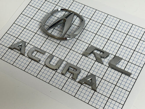ACURA RL 2005 2006 2007 2008 Rear Trunk Emblem Badge Logo Full Set