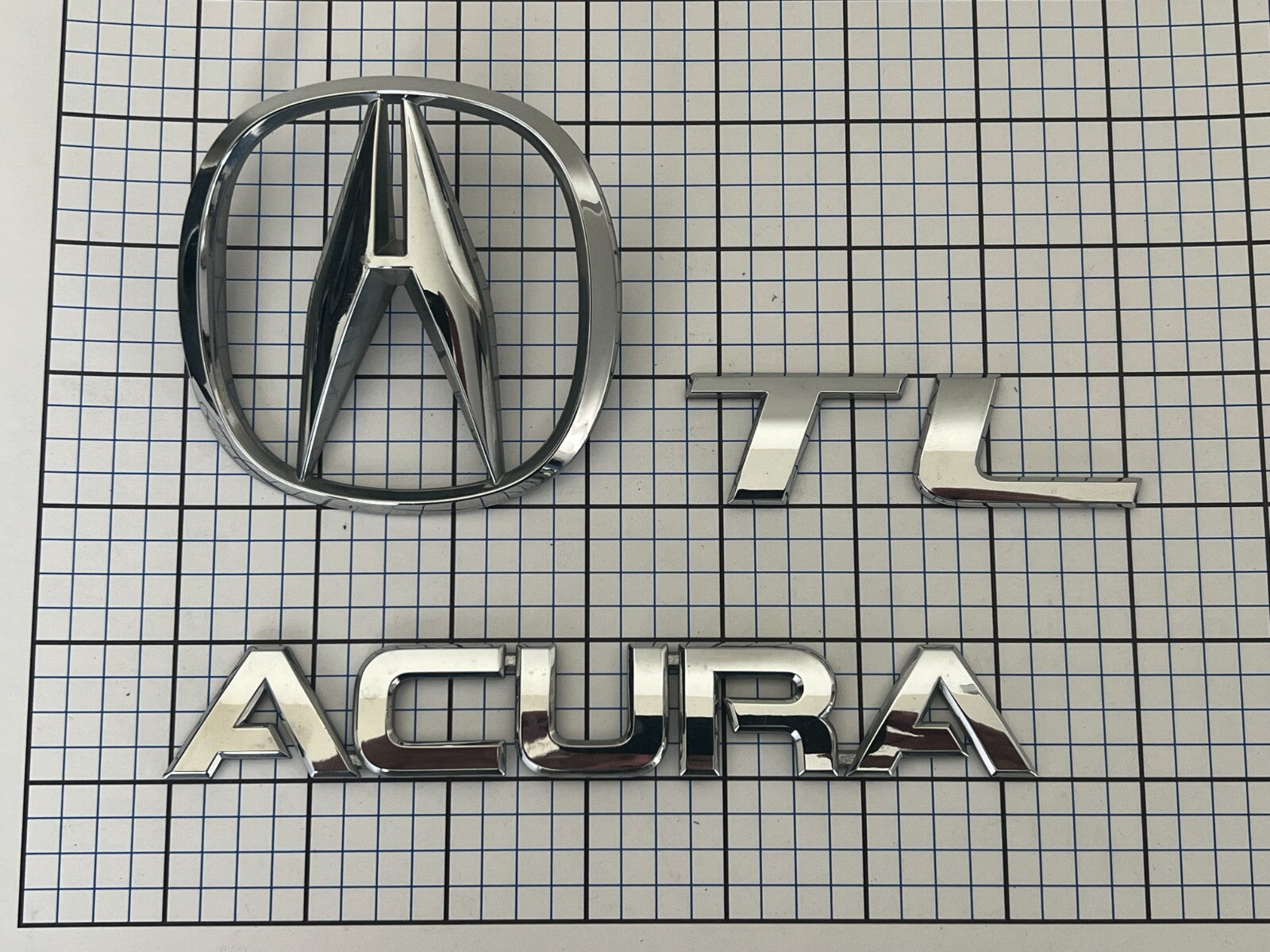 ACURA TL 2007 2008 Trunk Emblem Logo Letters Full Set